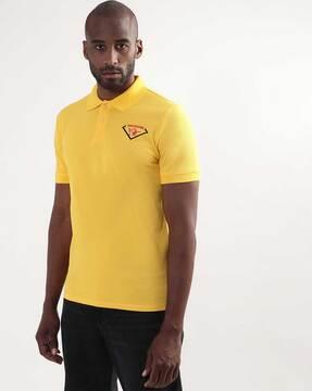 regular fit logo print polo t-shirt