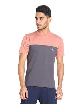 regular fit logo print round-neck t-shirt