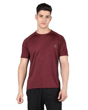 regular fit logo print round-neck t-shirt