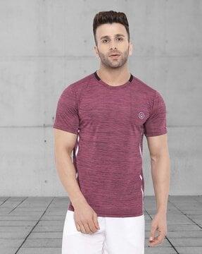 regular fit logo print round-neck t-shirt