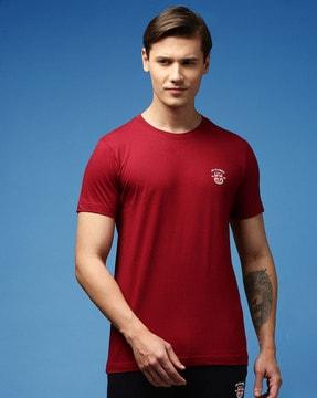 regular fit logo printed crew-neck t-shirt