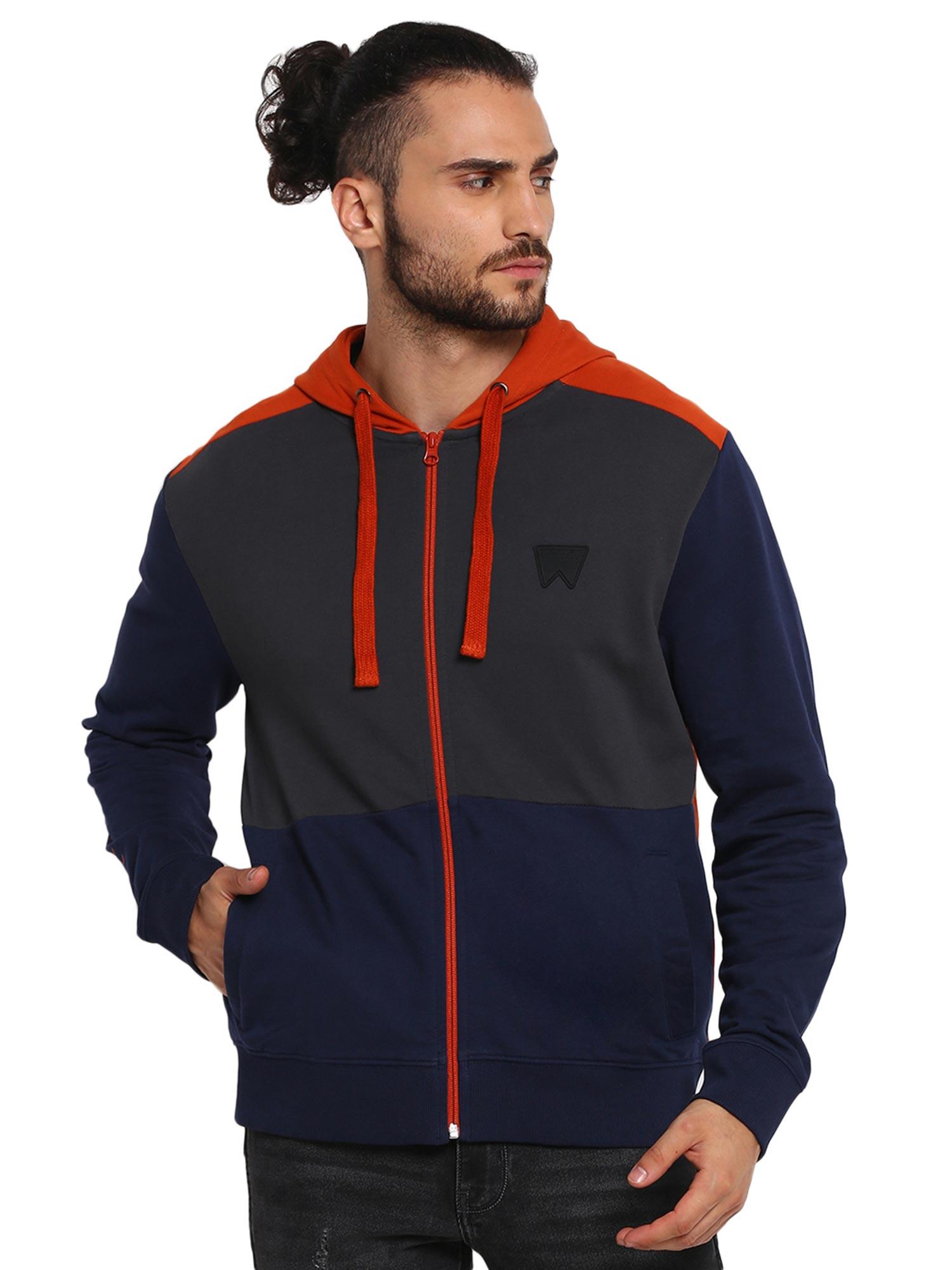 regular fit multicoloured colorblock sweatshirt