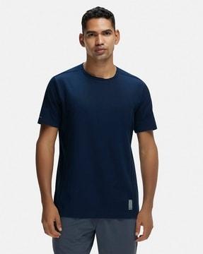 regular fit mv01 super combed cotton blend round-neck half sleeve t-shirt with stay fresh treatment