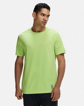 regular fit mv01 super combed cotton blend round-neck half sleeve t-shirt with stay fresh treatment