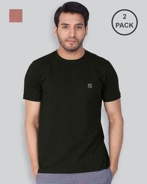 regular fit pack of 2 crew-neck t-shirt with short sleeves