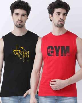 regular fit pack of 2 graphic crew neck t-shirt