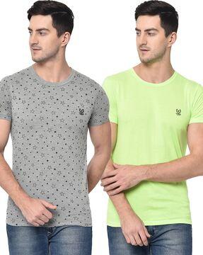 regular fit pack of 2 graphic print t-shirt