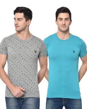 regular fit pack of 2 graphic print t-shirt