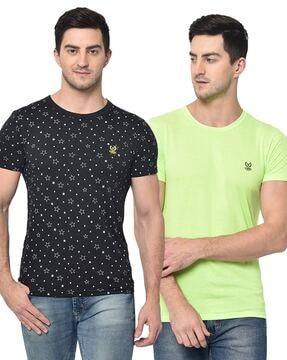 regular fit pack of 2 graphic print t-shirt