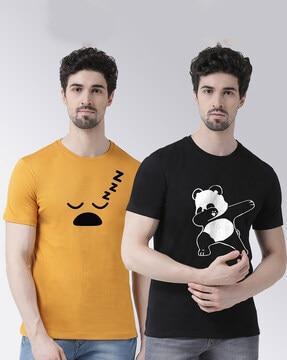 regular fit pack of 2 graphic print t-shirt