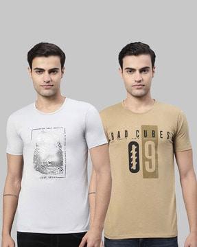 regular fit pack of 2 graphic print t-shirt