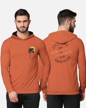 regular fit pack of 2 printed hooded t-shirts