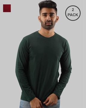 regular fit pack of 2 round neck t-shirt