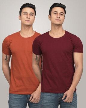 regular fit pack of 2 t-shirt with round neck