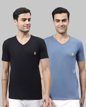 regular fit pack of 2 v-neck t-shirts