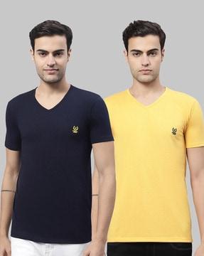 regular fit pack of 2 v-neck t-shirts