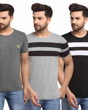 regular fit pack of 3 solid t-shirt