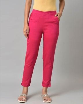regular fit pants with inseam pocket