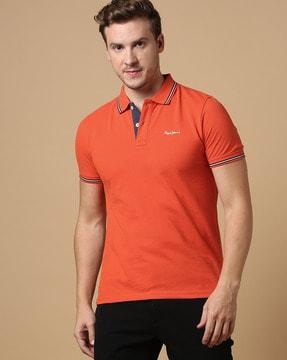 regular fit phoenix polo t-shirt with contrast tipping