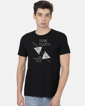 regular fit pink floyd print crew-neck t-shirt