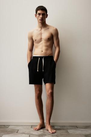 regular fit piqué shorts