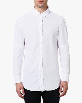 regular fit pique shirt