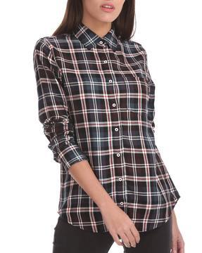 regular fit plaid check shirt