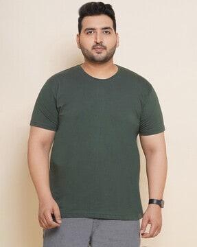 regular fit plus size crew-neck t-shirt