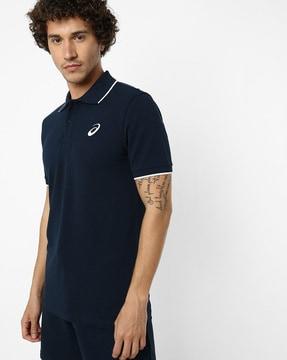 regular fit polo t-shirt with branding