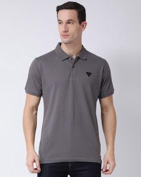 regular fit polo t-shirt with branding