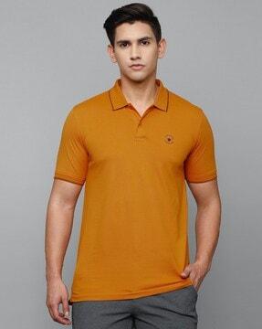 regular fit polo t-shirt with contrast tipping