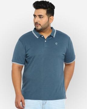 regular fit polo t-shirt with contrast tipping