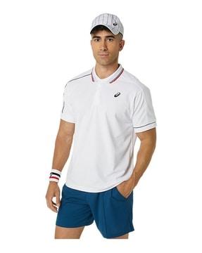 regular fit polo t-shirt with contrast tipping