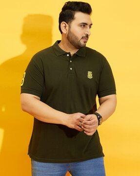 regular fit polo t-shirt with embroidered logo