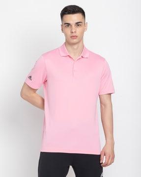 regular fit polo t-shirt with logo print