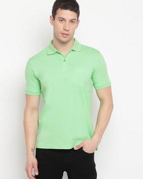 regular fit polo t-shirt with patch pocket