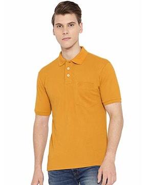 regular fit polo t-shirt with patch pocket