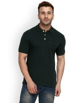 regular fit polo t-shirt with patch pocket