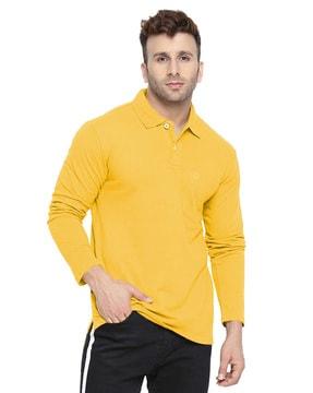 regular fit polo t-shirt with patch pocket