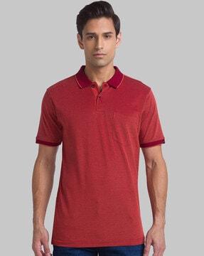 regular fit polo t-shirt with patch pocket