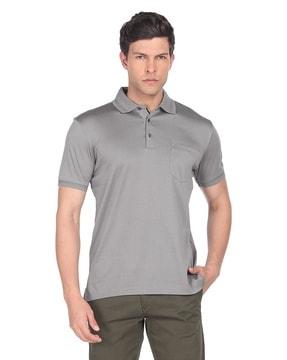 regular fit polo t-shirt with patch pocket