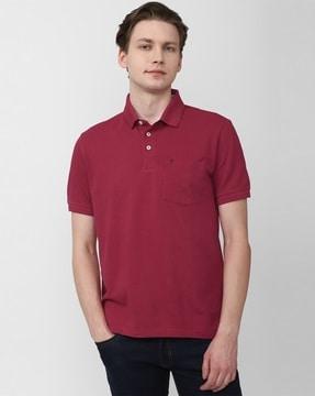 regular fit polo t-shirt with patch pocket