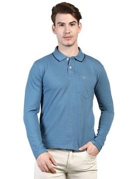 regular fit polo t-shirt with patch pocket