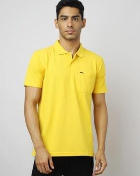 regular fit polo t-shirt with patch pocket