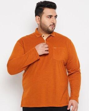 regular fit polo t-shirt with patch pocket