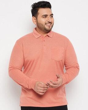 regular fit polo t-shirt with patch pocket