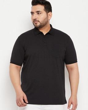 regular fit polo t-shirt with patch pocket