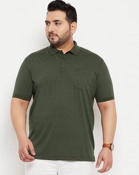 regular fit polo t-shirt with patch pocket