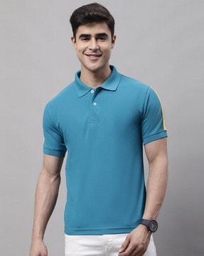 regular fit polo t-shirt with patch pocket