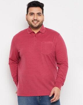 regular fit polo t-shirt with patch pocket